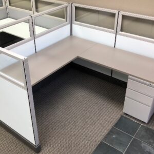 Office Cubicles with Glass Stacker